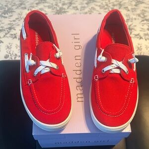 Madden Girl Red Canvas Sneakers